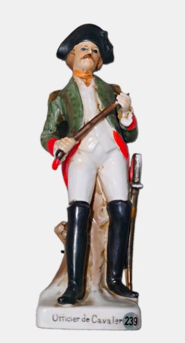Porcelain cavalry officer - porcelain,